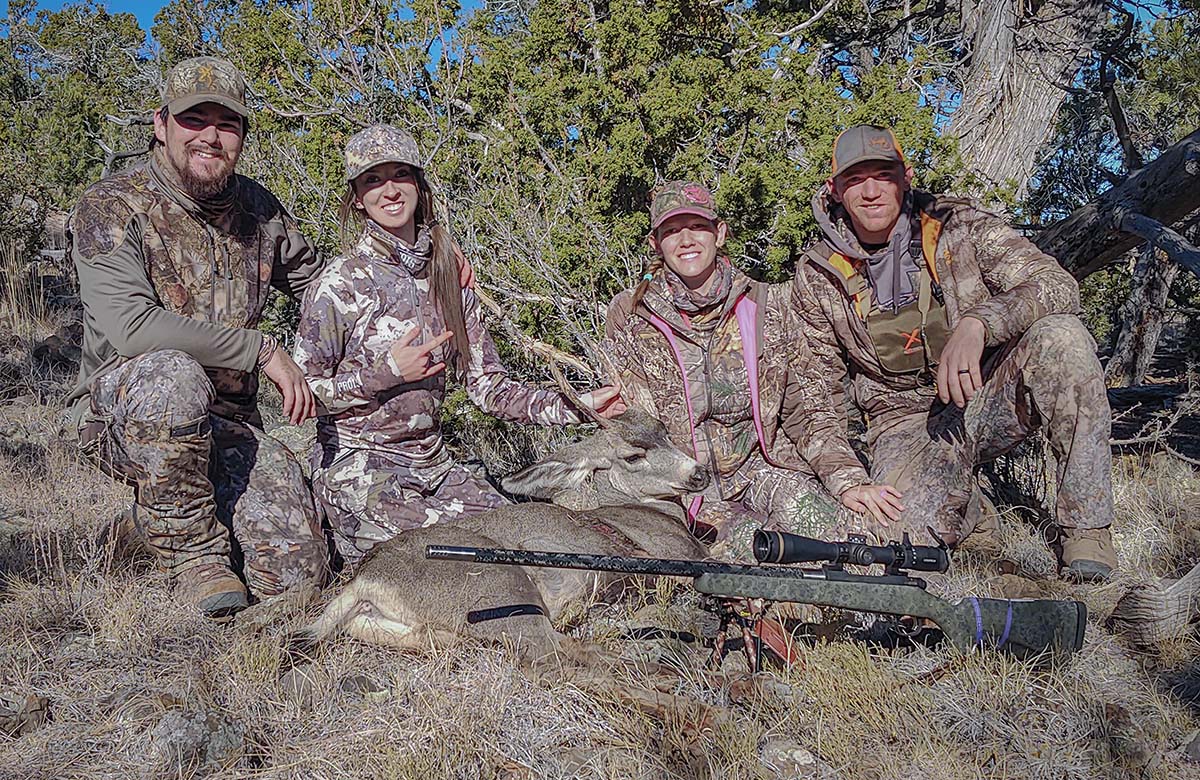 The author’s wife used this Remington 700 to tag out on her first big-game hunt. This buck was taken with a single shot using a Barnes 139-grain LRX bullet and is just one of a few mule deer this rifle and load combination has taken over the years.